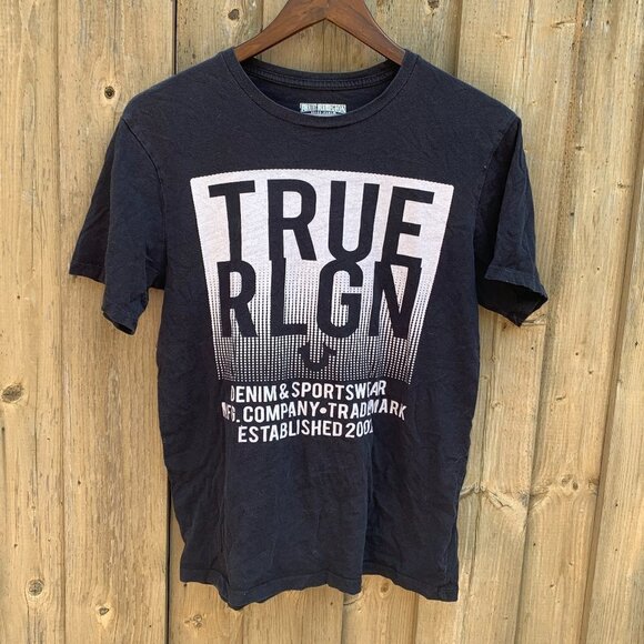 True Religion BIG LOGO T Shirt Small - Picture 1 of 2